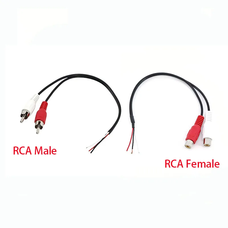 

Dual RCA Extension Cable- Red/White 2-Channel Car Audio for Rear View Camera & Speakers Amplifier Systems Wire