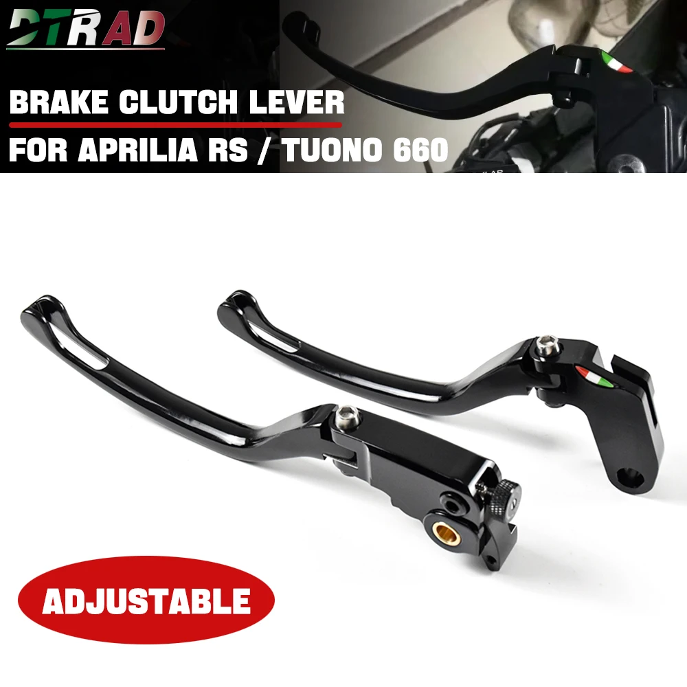 

For Aprilia RS 660 / Tuono 660 2020-2024 2025 CNC Billet Adjutable Clutch & Brake Levers Handlebar RS660 Tuono660 Foldable Lever