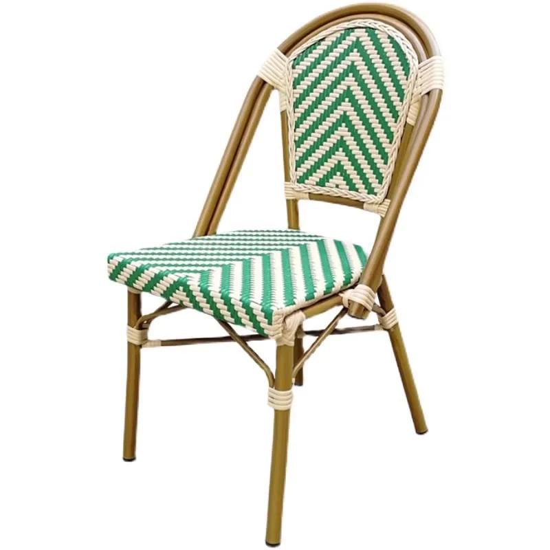 

Cafe Western Restaurant Milk Tea Shop Homestay Retro Rattan Table and Chair Combination