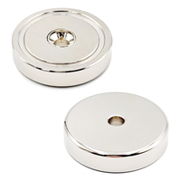 1Pcs Super Strong Cup Magnetic Neodymium Countersunk Hole POT Magnet Strong with Screw for Wall Mounting Round POT Magnets Imans