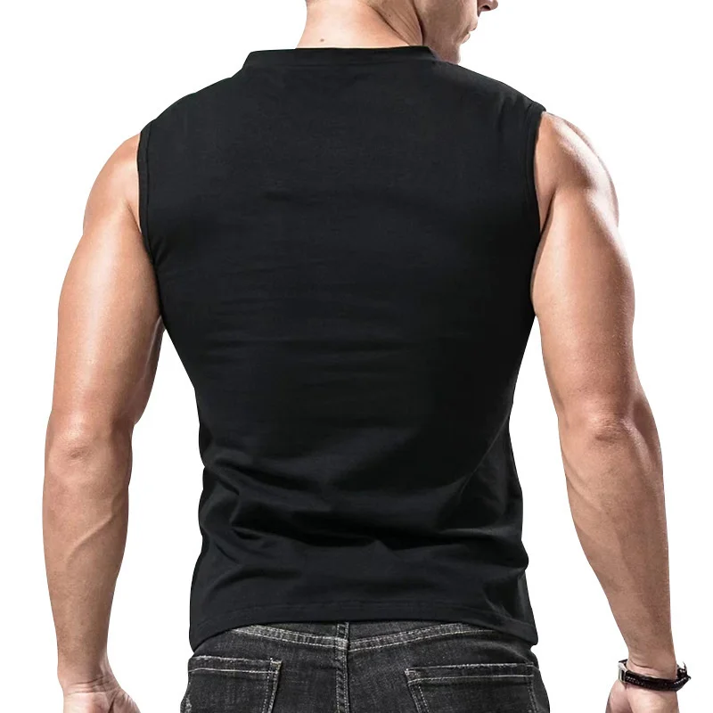 2025 Summer Comfortable Solid Color V-Neck Tank Tops Casual Breathable Sleeveless T-Shirt Men Sports Vest men undershirt Tops