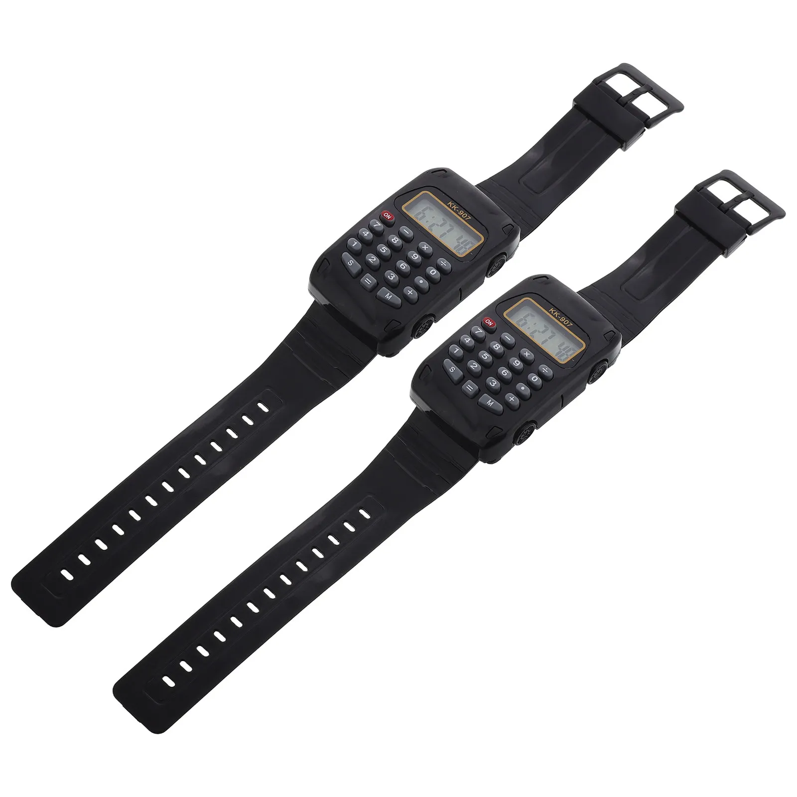 2 pcs Watch Quartz Strap Wristwatch Cartoon Halloween Christmas New Year Digital Calculator Watch Educational
