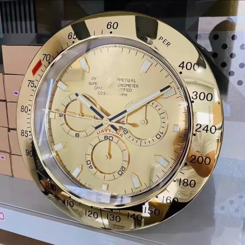 

watch shape calendar wall clock wall watch clock with date and day metal
