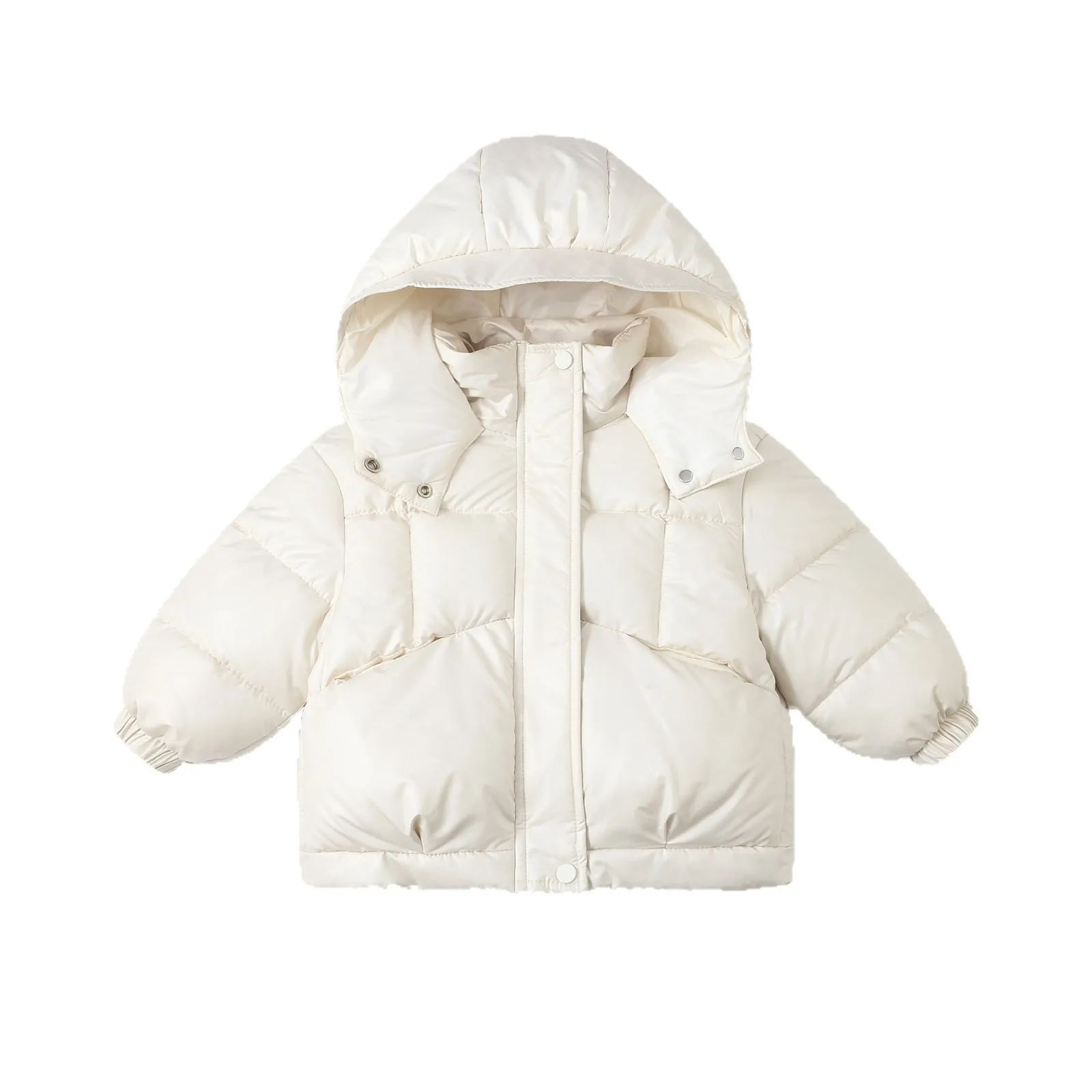New Girls Winter Hooded Thick Puffer Coat Windproof Warm Jacket Children Kids Lightweight Comfortable Casual Cotton Coat Baby
