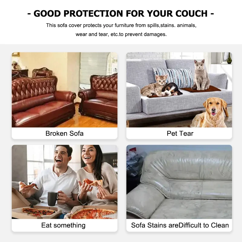 Thicken Jacquard Sofa Covers 1/2/3/4 Seats Solid Couch Cover L Shaped Sofa Cover Protector Bench Covers