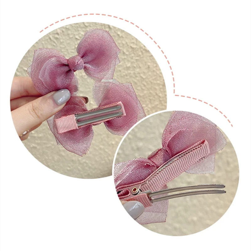 Bild 5: 6-teiliges/2-teiliges Prinzessinnen-Haaraccessoires-Set, Party-Haarnadeln, schöne Haarspangen im Schleifenstil, Haarklammern, Geburtstags-Haarspangen, Geschenk
