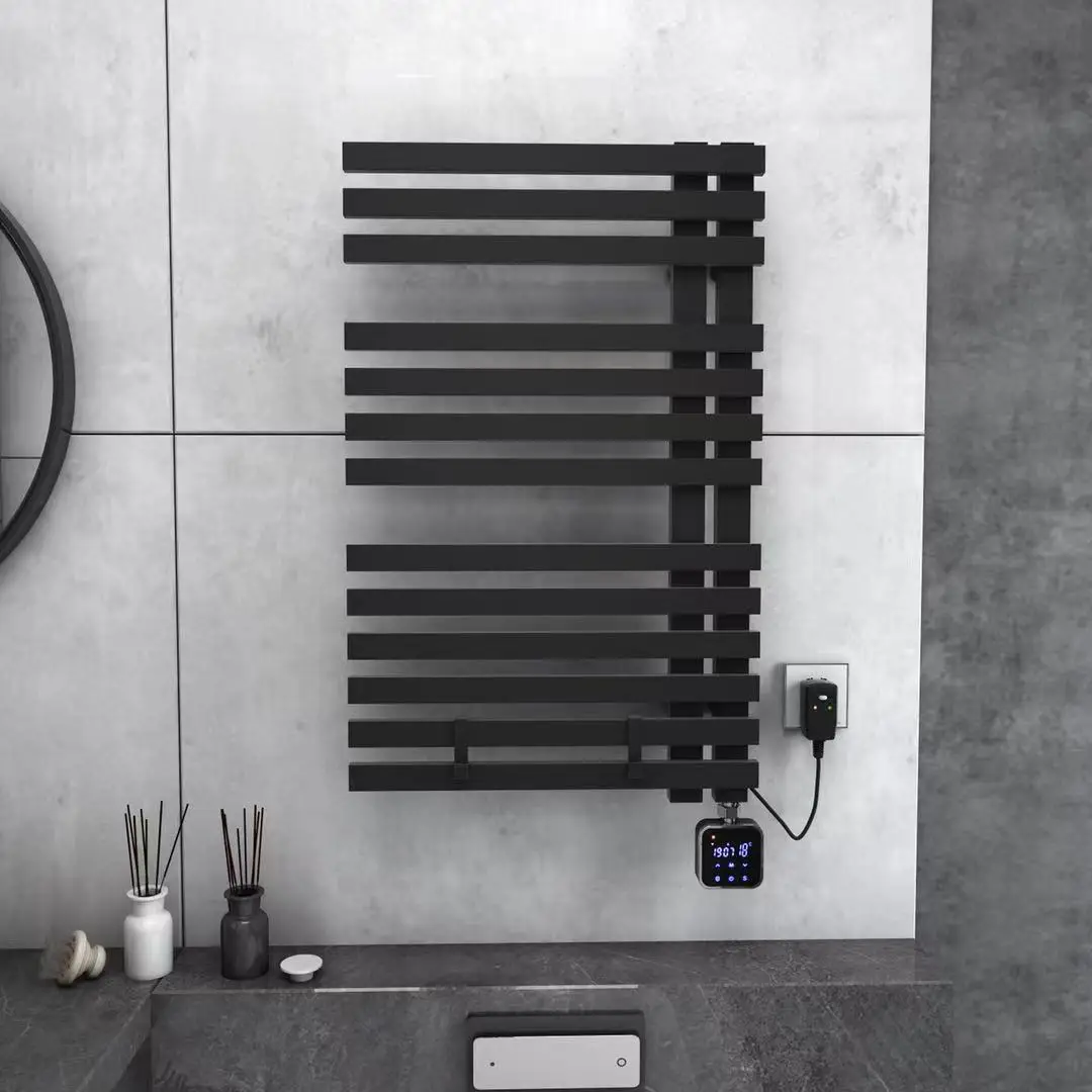 Towel Rail Touch Panel Contact Tuya App With Wifi Towel Rack bathroom accessories with 55°C In Smart Control Towel Warmer