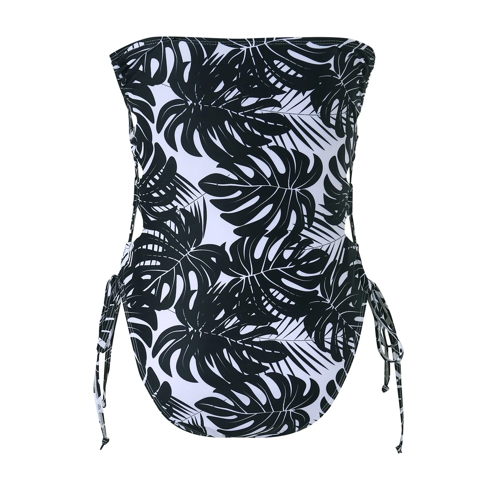 Women Swimwear Front Over Swimsuits Hollow Bathing Suits Monokinis Crystal Bikini Bodysuit