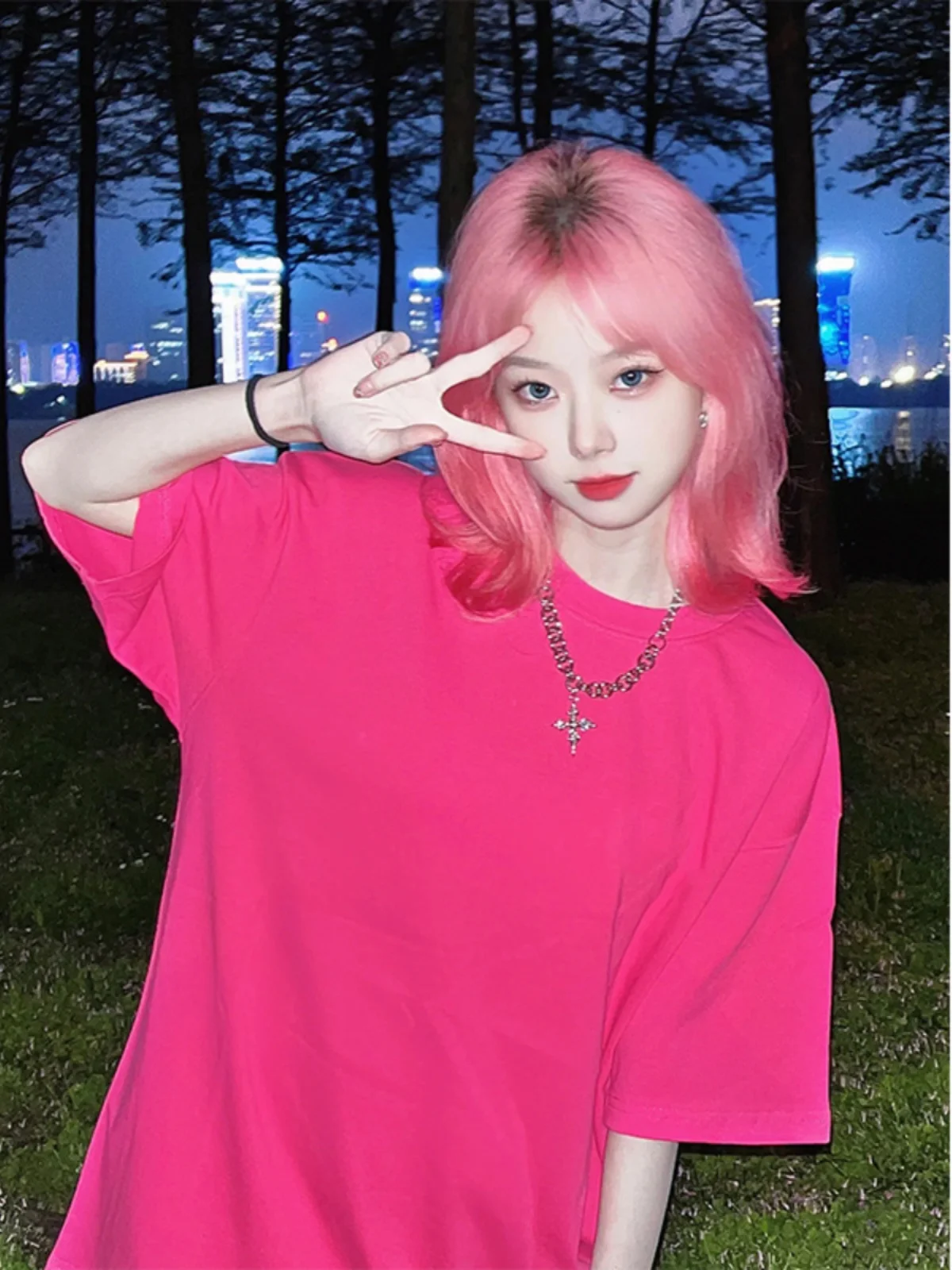 

Женская футболка Y2K в стиле миллениум, цвета малинового джемпера, с коротким рукавом, американского кроя, повседневная, из хлопка, с круглым вырезом