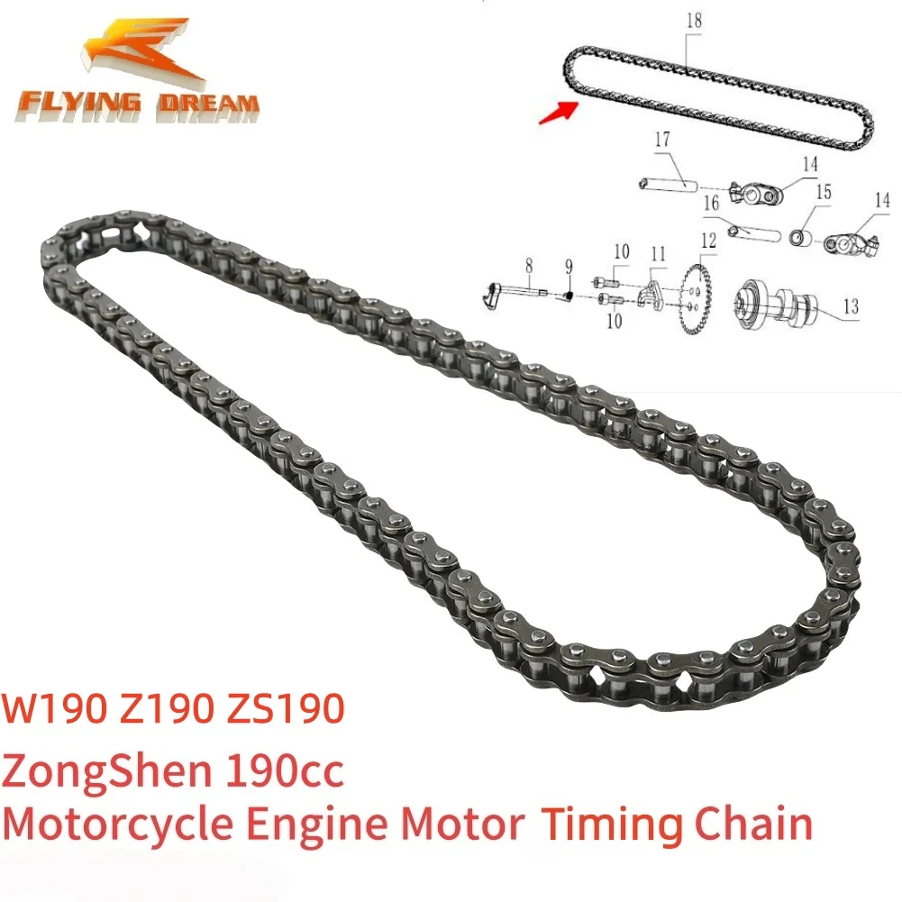 Original ZongShen Engine Timing Chain 25H For Z190 W190 ZS190 Z212 ZS212 Zongshen 190cc 212CC Chinese Dirt Pit Bike