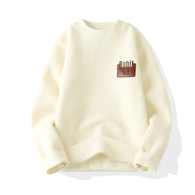 Pullover Thick Sweatshirt New Knitwear Crew Neck Fashion Top Winter Bottoming Shirt Knit Sweater Jacket Tracksuit Autumn Clothes