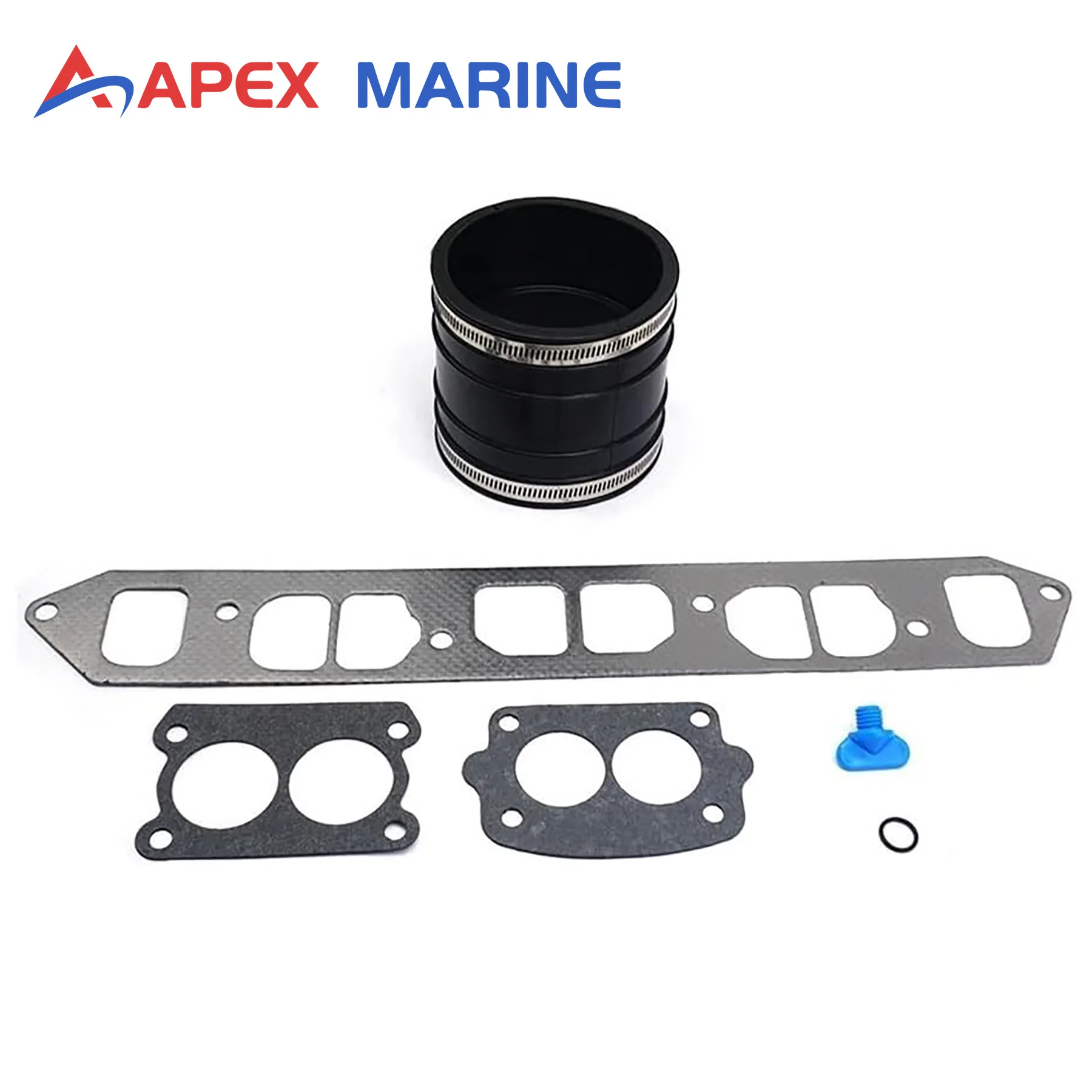Marine Exhaust Wet Joint Manifolds Gasket Kit W/ Bellow Kit 32-44348T for Mercruiser 4-Cyl 120/140 Motor Models 96429 27-64692 view 6