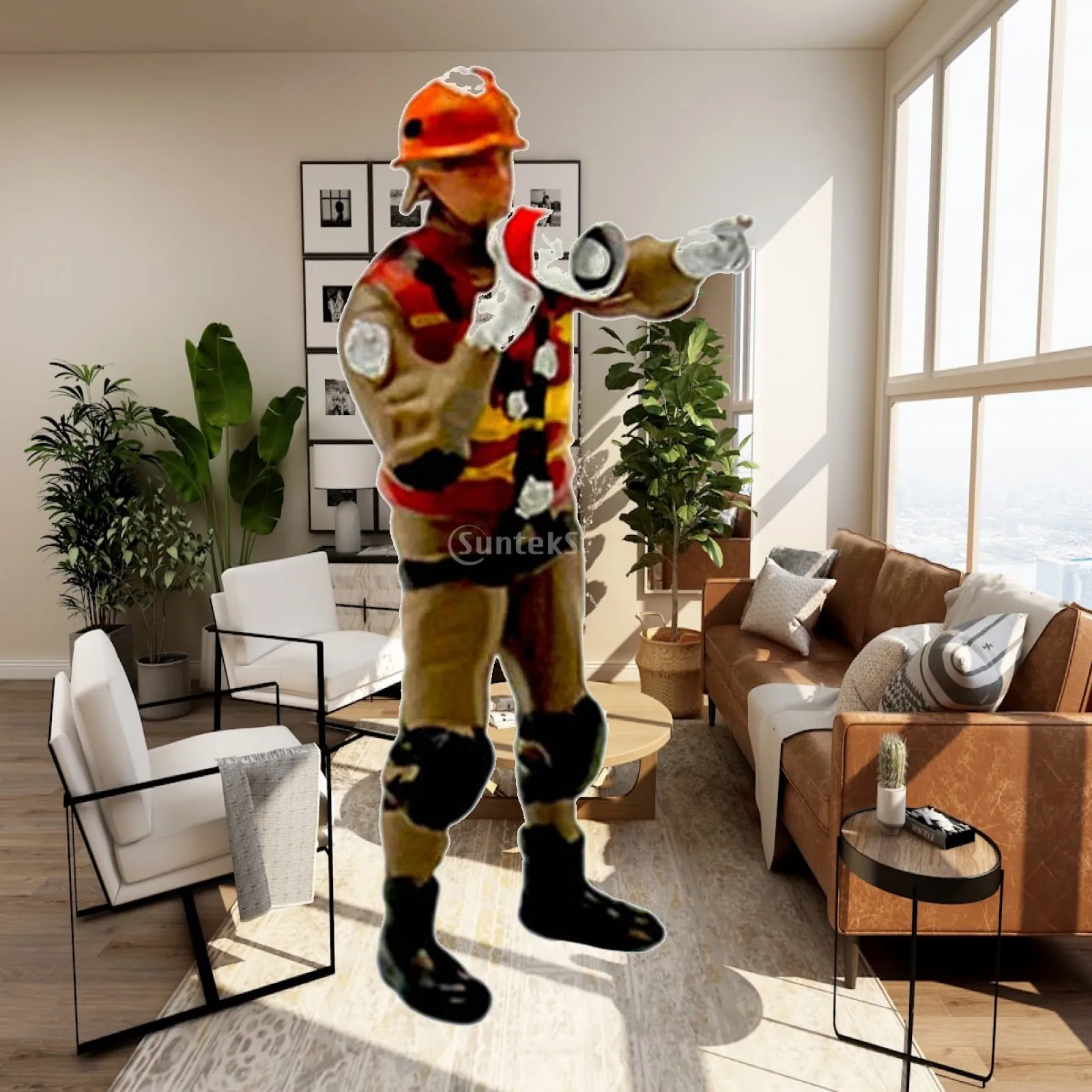 1/64 Scale Firefighter Figure Tiny People Model,Diorama Action Figures for Scenery Landscape