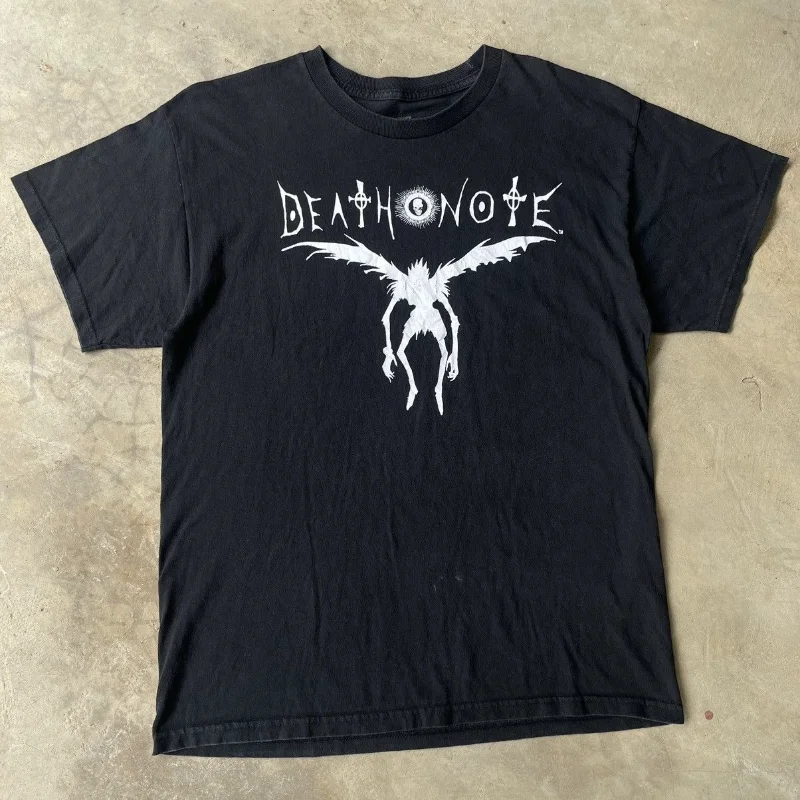 Death Note Ryuk Shinigami Vintage Anime Graphic T‑Shirt Dark Gothic Print Unisex Short Sleeve Streetwear Oversized Casual Tops