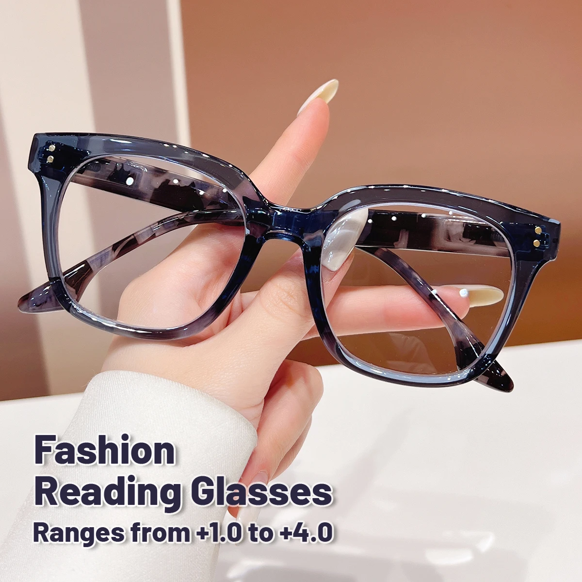 Retro-Katzenaugen-Lesebrille für Männer & Frauen - Vintage Klarer PC-Rahmen, +1,0 bis +3,5 Vergrößerung Computer- & Laptop-Zubehör