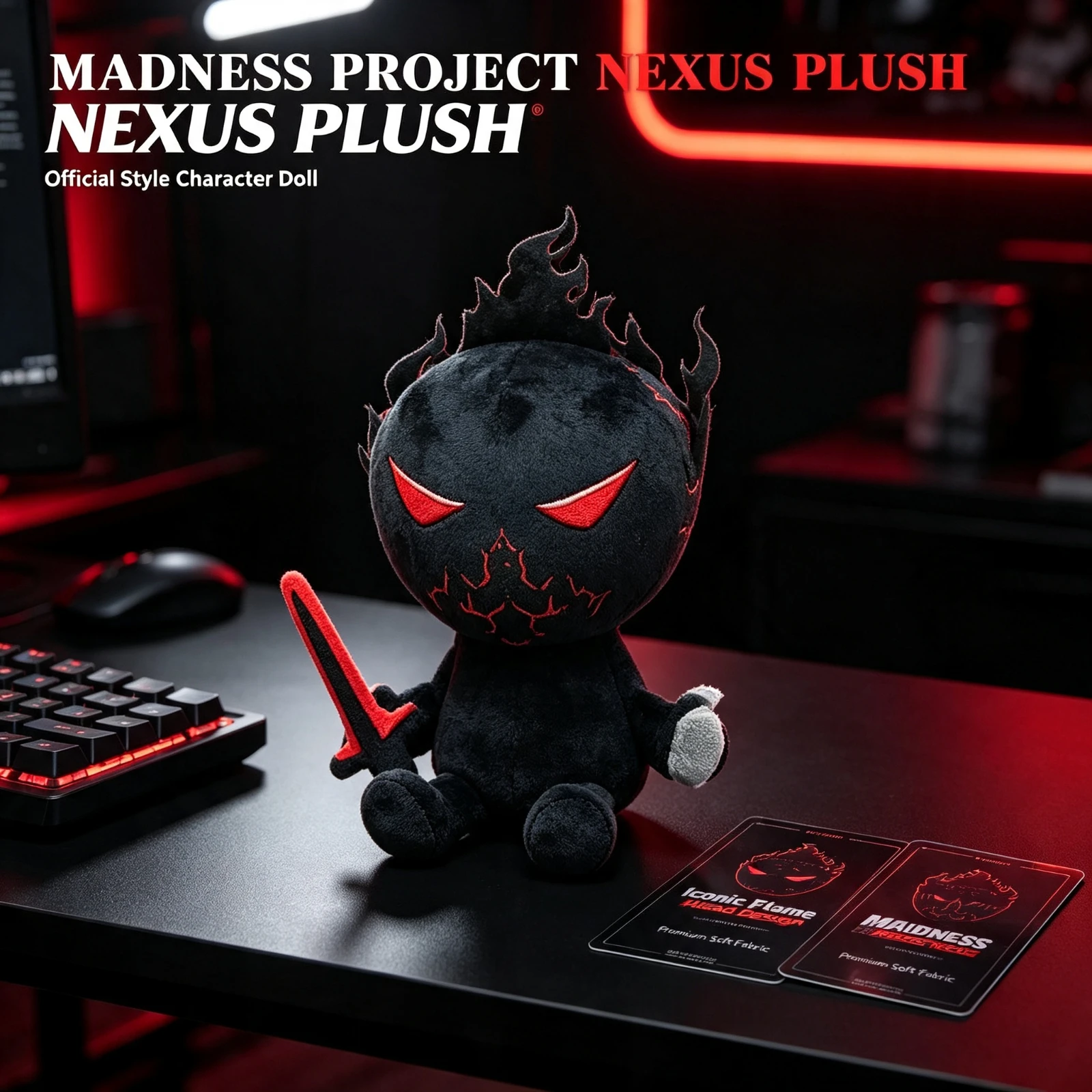 Madnessed Projects Nexused Plush Toy, Stuffed Doll Soft Anime Game Character Figure Pillow Birthday Christmas Gift For Kids Boys