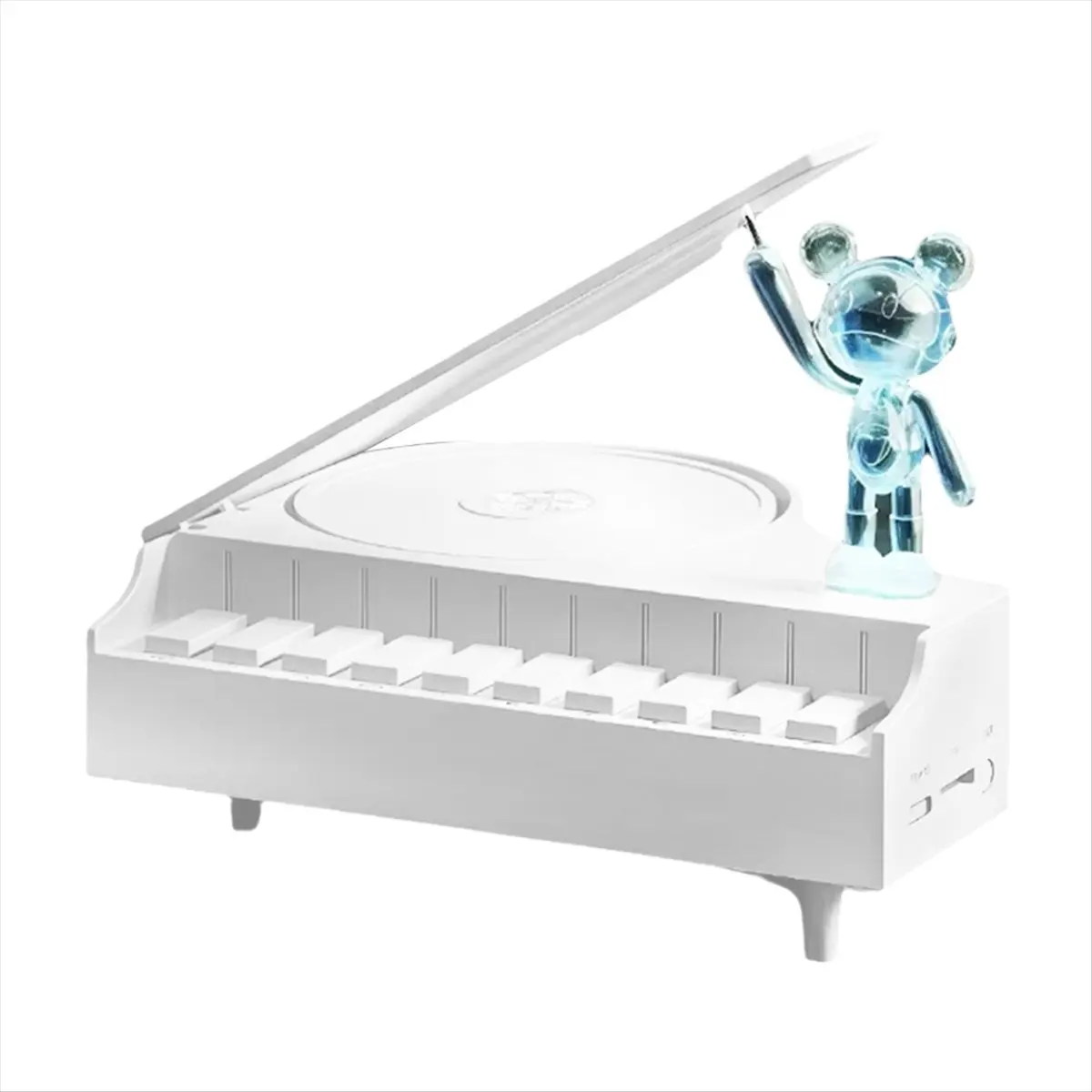 DT443 Mon.Portable Bluetooth Speaker White Noise Machine Mini Piano Music Box Support TF Card Radio Lamp Effect Gift B