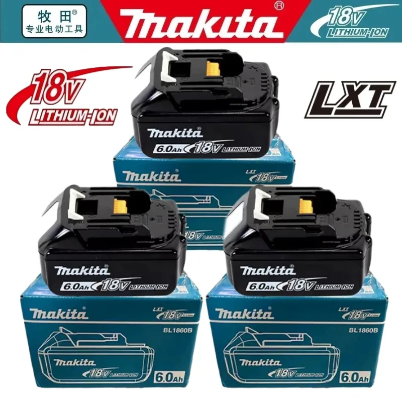 100% Original Makita 18V 6.0Ah battery, for Makita BL1830， BL1830B， BL1840 ，BL1840B ，BL1850 BL1860B power tools battery