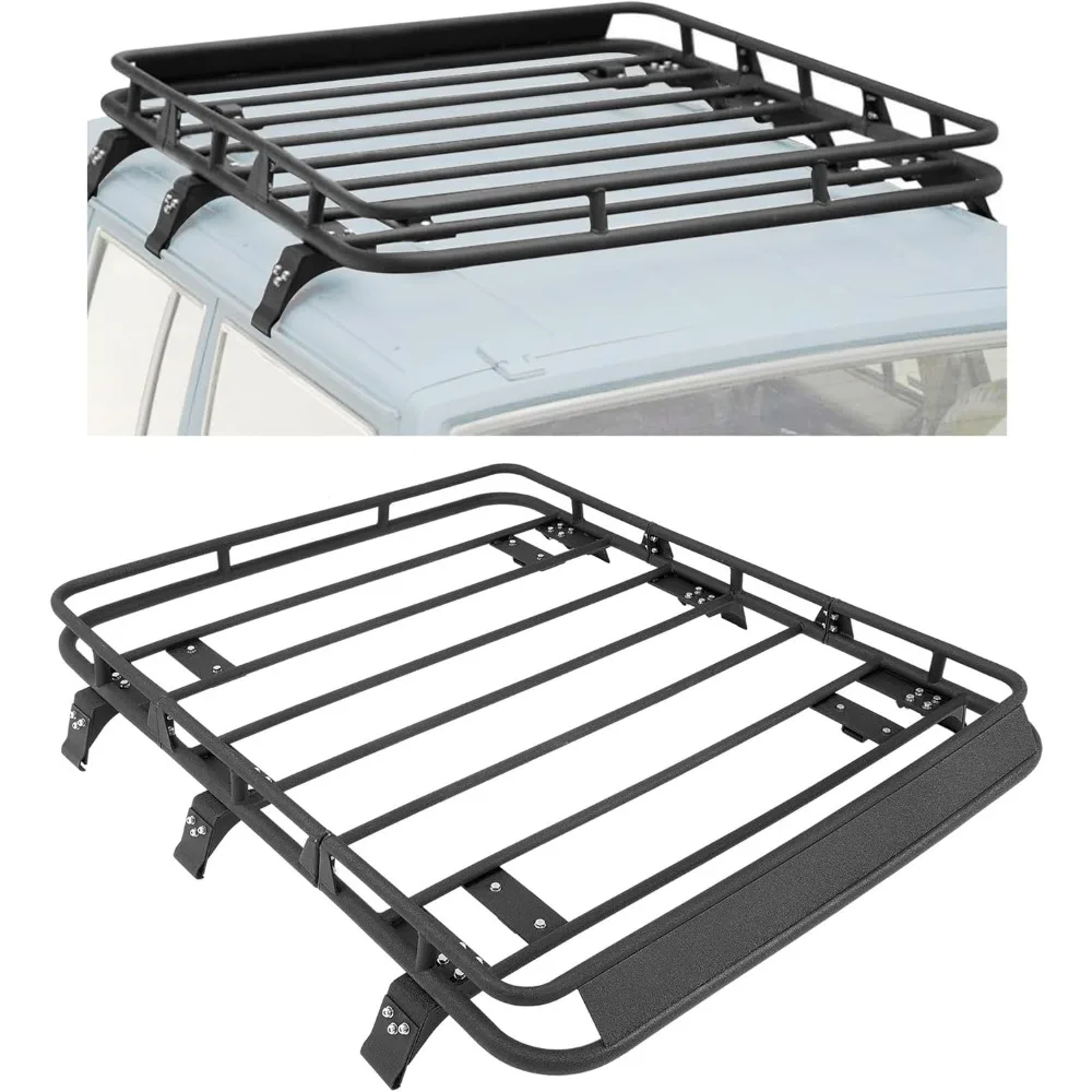 

Грузовая корзина на крышу, совместимая с Jeep Cherokee XJ 1984-2001 годов, держатель для багажа на крыше, багажник, багажная платформа 140 фунтов