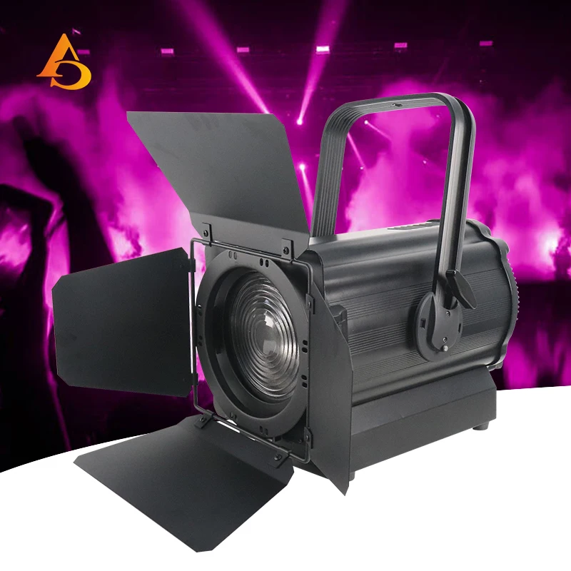 refletor led fresnel com zoom eletrico teatro video e musica pro stage effect equipment rgbw cw ww 300w 01