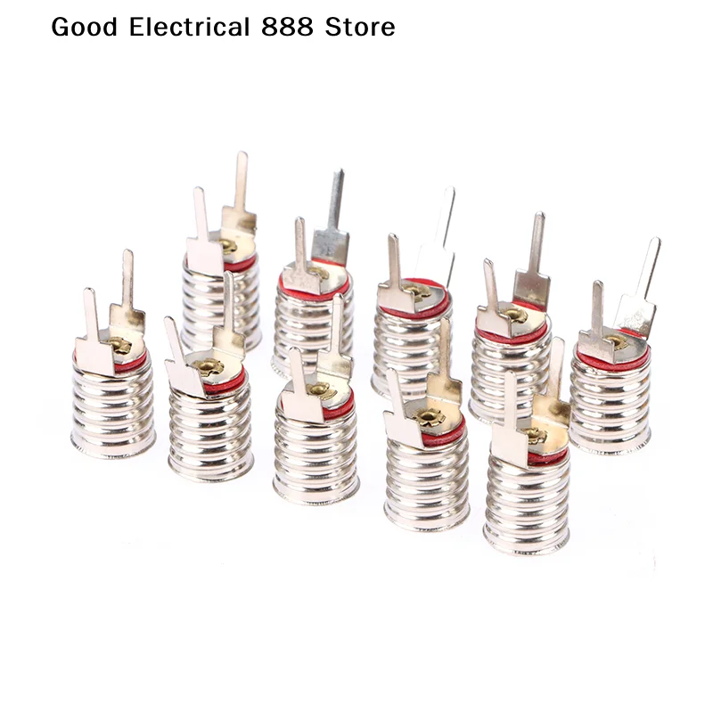 【GE】10Pcs Mini E10 Lamps Base Holder Bulbs Light Base Socket Home Experiment Circuit Electrical Test Accessories