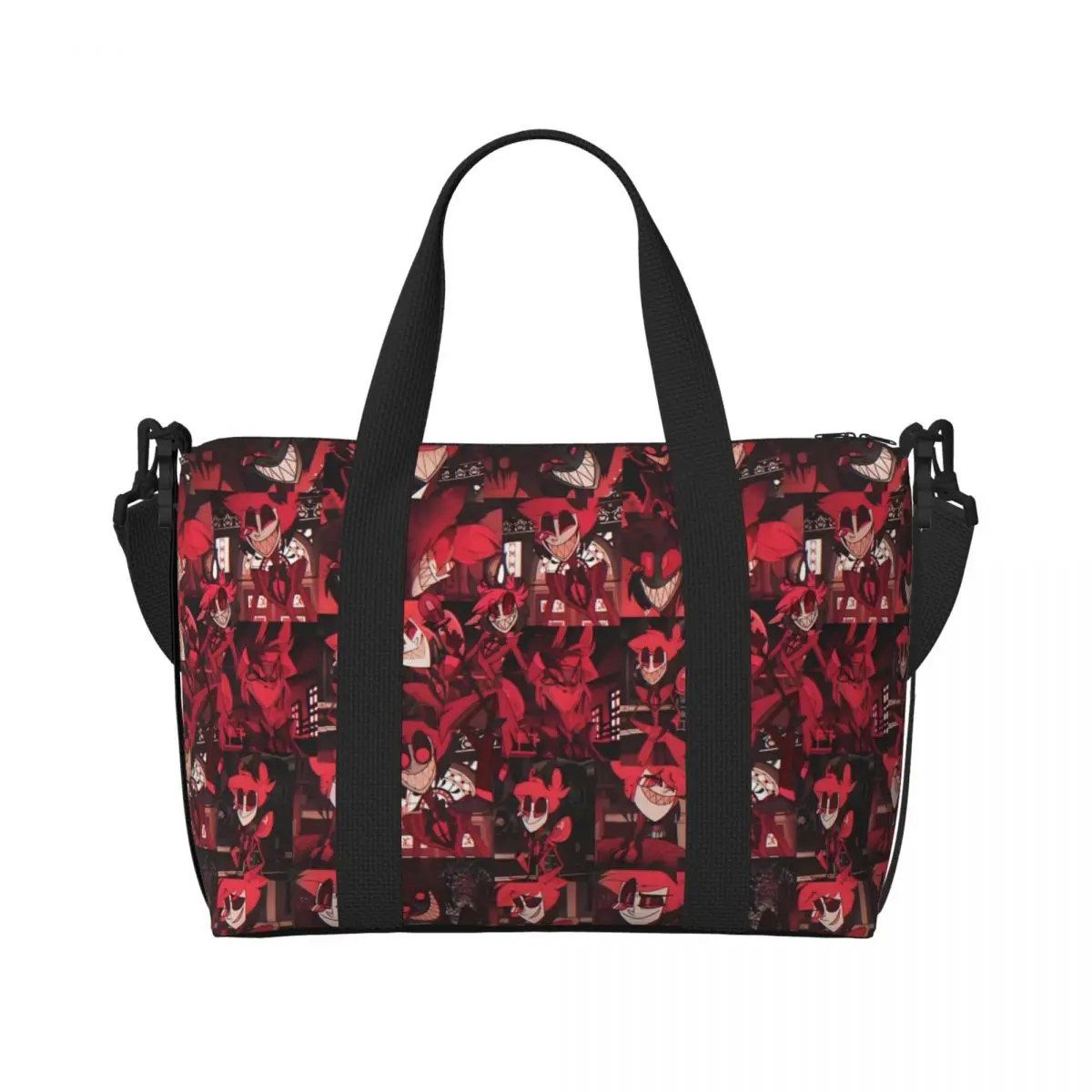 

Изготовленная на заказ сумка-тоут для отелей Hazbins, женская большая вместительная дорожная сумка на плечо с героями мультфильмов для пляжного спортзала
