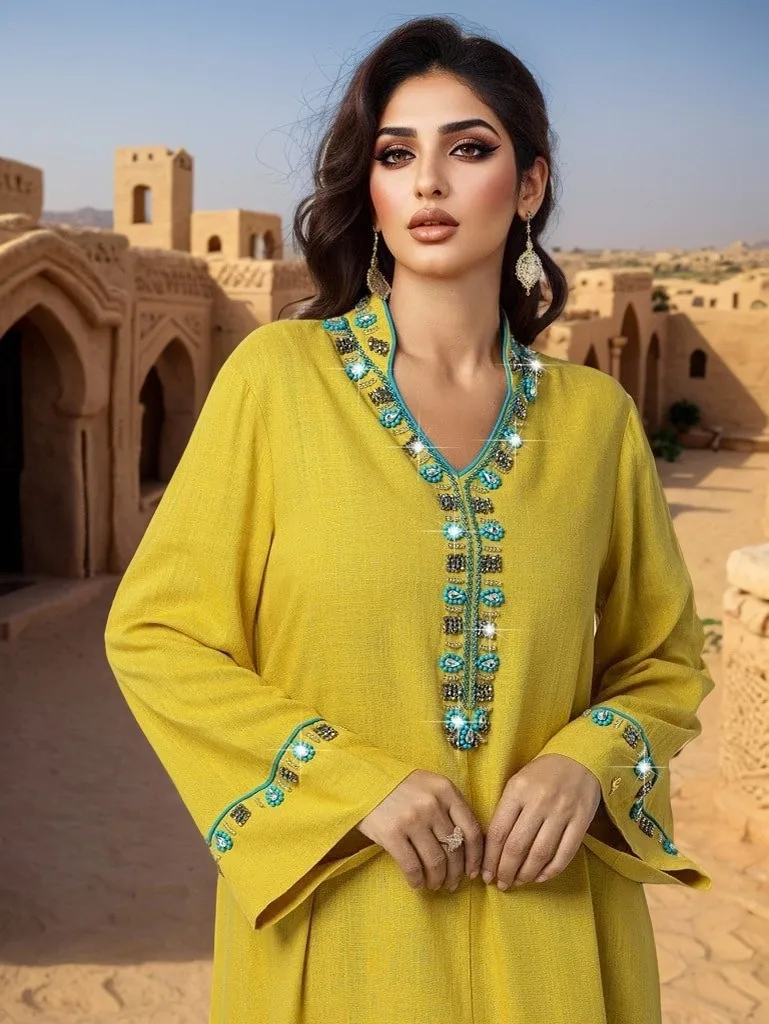 عيد مبارك المرأة المسلمة الديكور شرابات فستان ماكسي عبايات العرقية دبي تركيا قفطان رمضان جلابية قفطان فساتين الحفلات