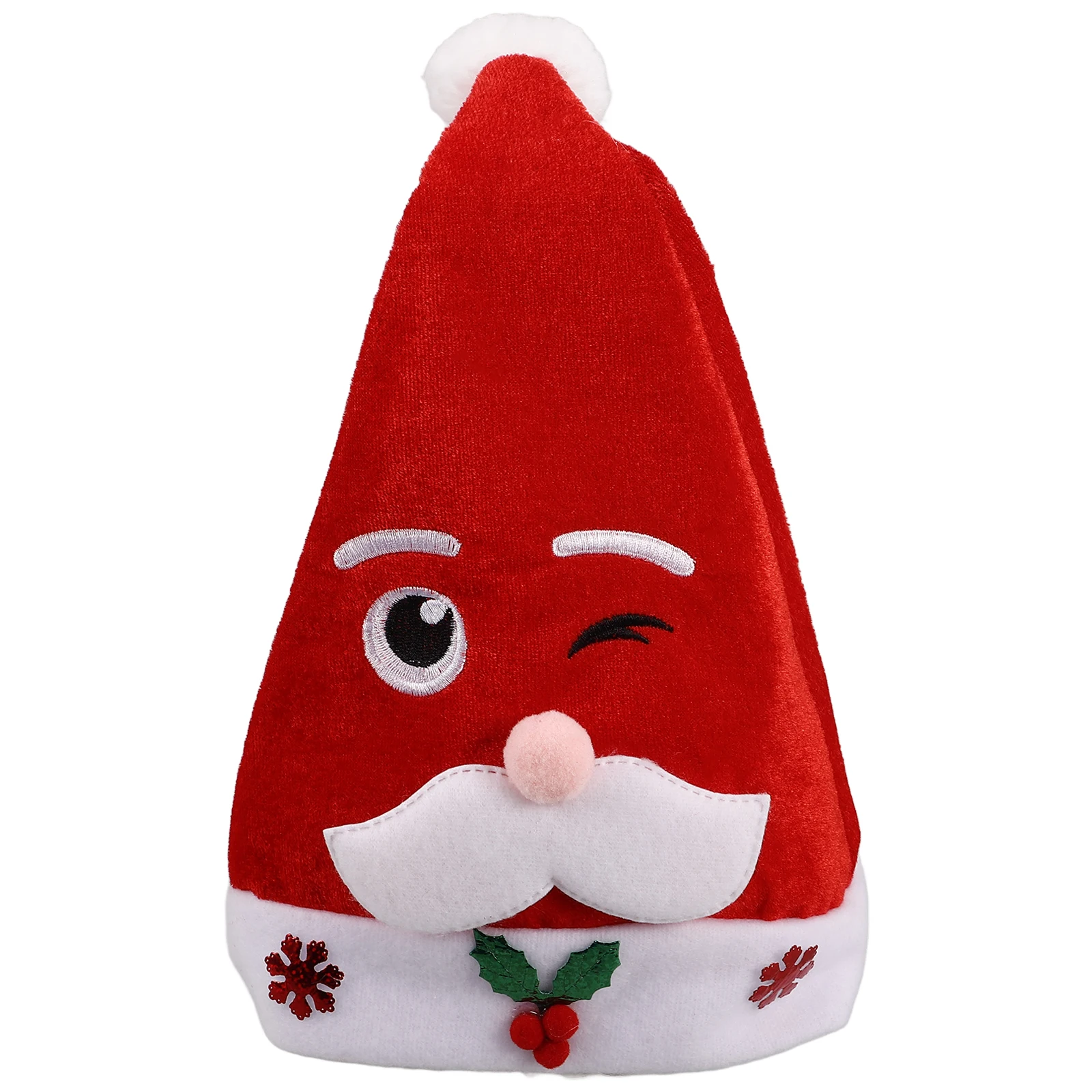 

Has Santa Hat Christmas Party Favors Shine Winter Snowman Red Funny Dress up