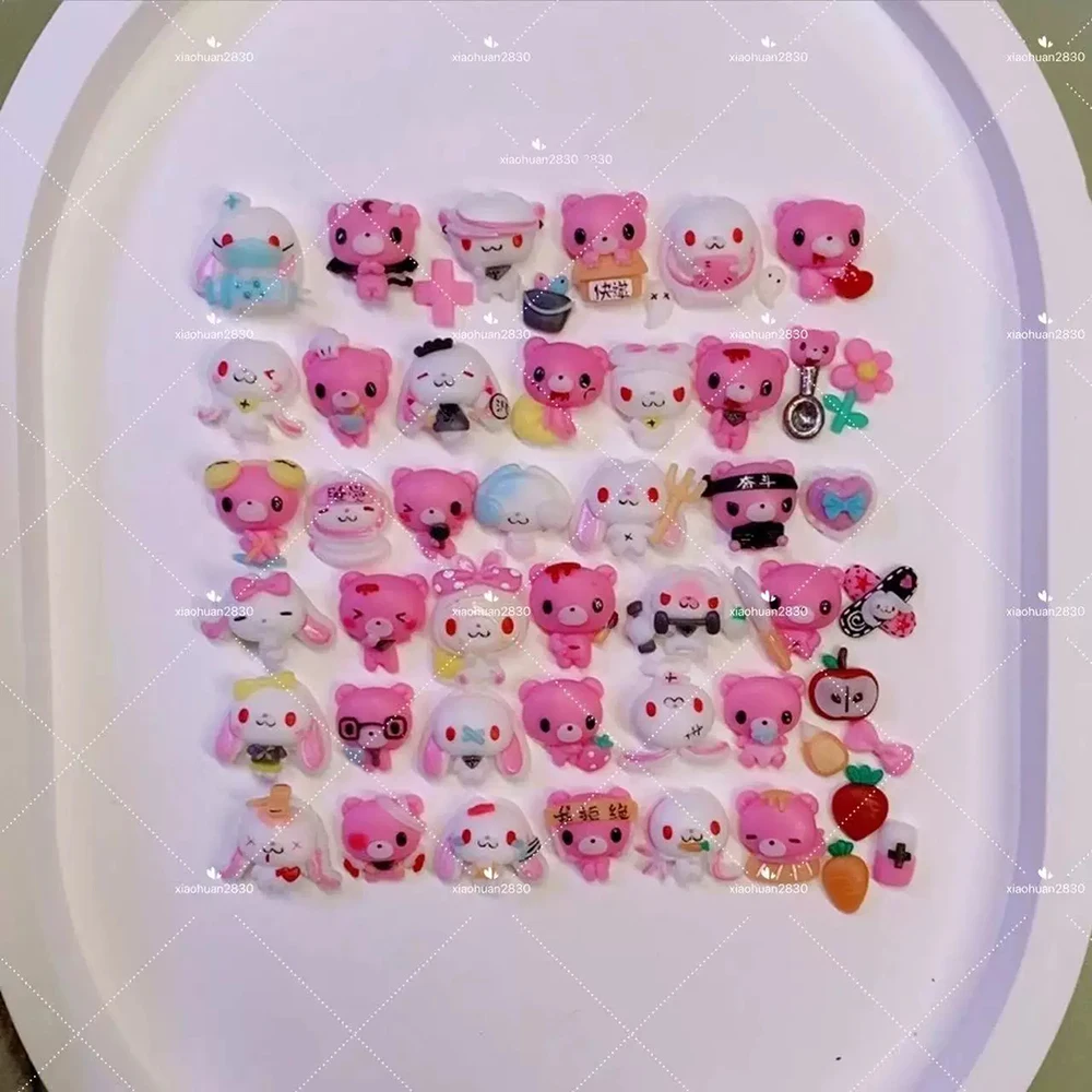 3D Silicone Nail Art Mold, Cute Bear & Bunny Designs for Diy Nail Charms, Cartoon Decorations and Diy Manicure Accessories