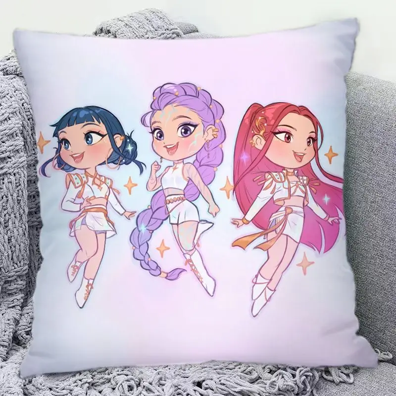 หมอนอนิเมะนักล่าปีศาจ หมอนตกแต่งบ้าน พิมพ์ลายสองด้าน หมอนทรงสี่เหลี่ยม สำหรับโซฟา ตกแต่งห้องนอน พร้อมไส้หมอน