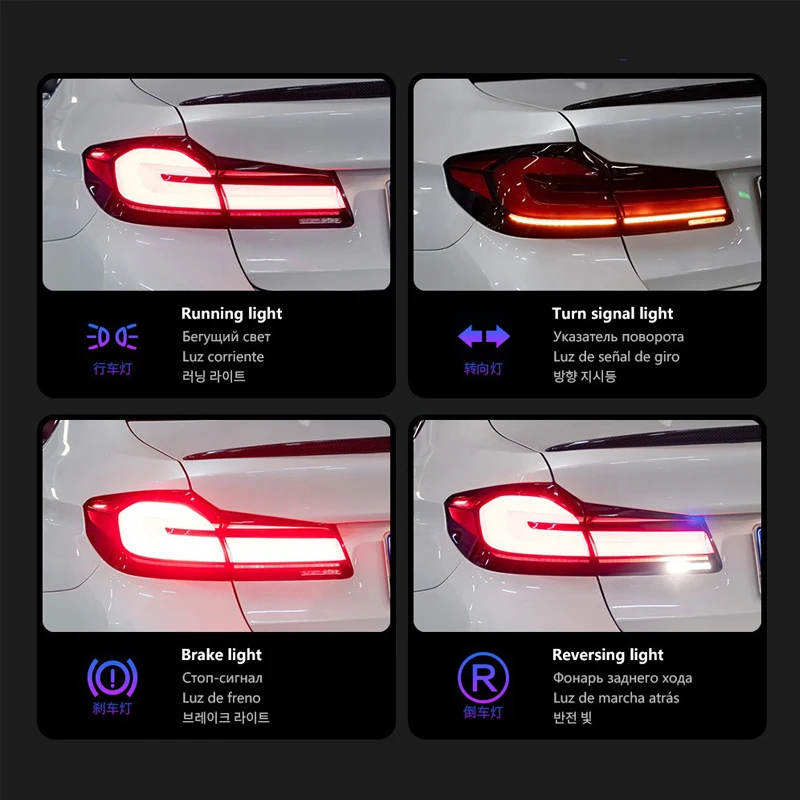 

Suitable for 18-21 BMW 5 Series G30G38 modified taillight assembly upgrade old modified new LED driving lights
