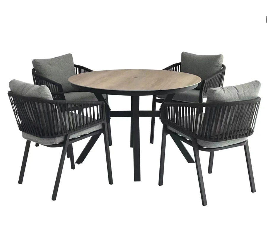 

5pcs Outdoor Dining Set Living Room Hotel Villa Park Courtyard Apartment Farmhouse-Versatile Outdoor Furniture