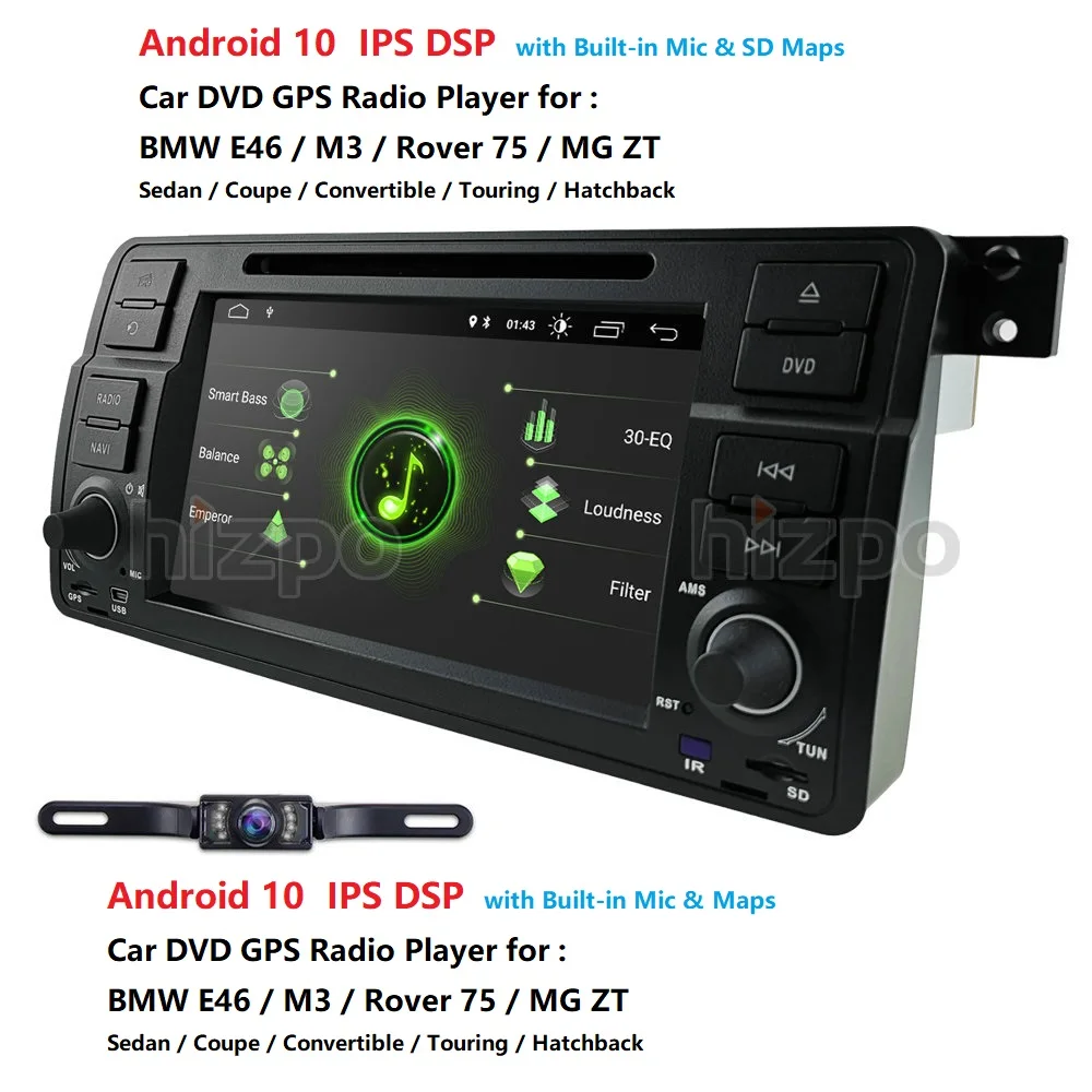 

2 + 16 Dsp Ips Auto Gps Speler 1 Din Android 10 Voor Bmw E46 M3 Rover 75 Mg Zt radio Audio Stereo Gps Navigatie Bt 4Gwifi