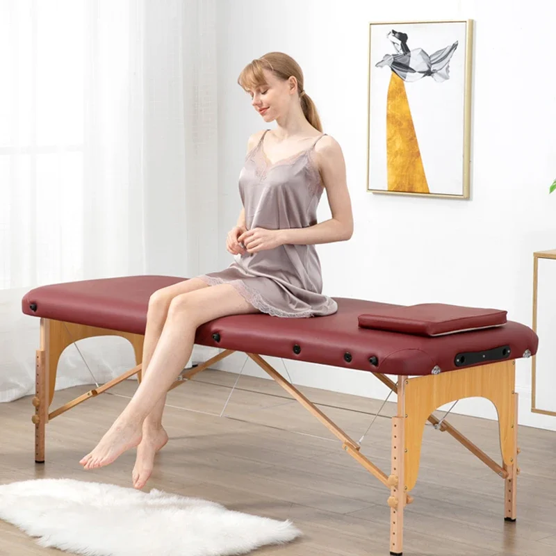 

Tattoo Beauty Massage Bed Folding Bathroom Knead Spa Massage Table Ear Cleaning Comfort Lettino Estetista Salon Furniture KMMT