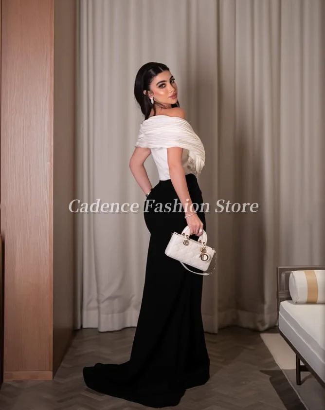 فساتين حفلة موسيقية عربية حورية البحر بيضاء أنيقة مخصصة بدون حمالات مزينة بالخرز في دبي فساتين سهرة رسمية للولائم