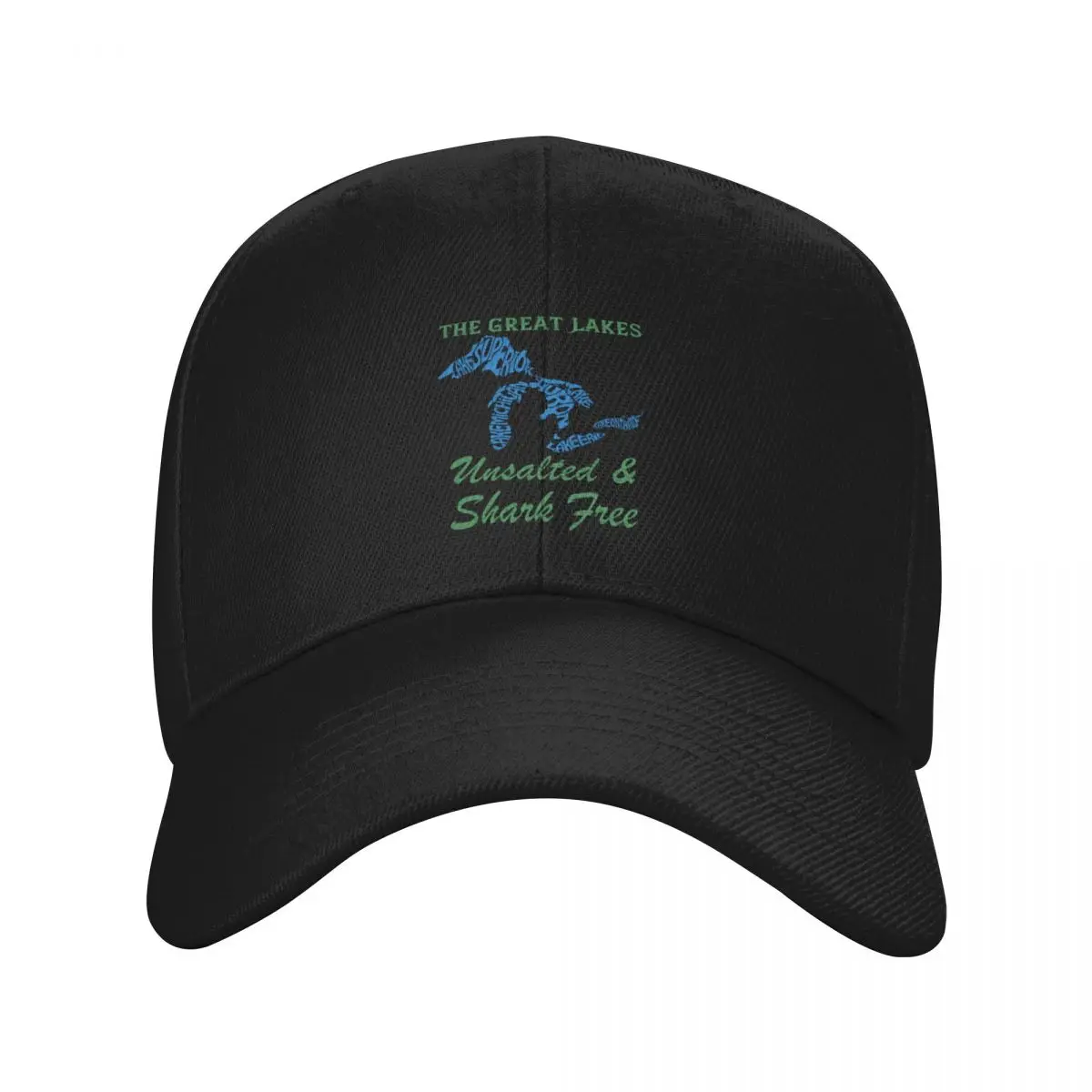 The Great Lakes - Unsalted and Shark Free Baseball Cap Luxury Man Hat Anime Hat black Big Size Hat Women's Golf Wear Men's