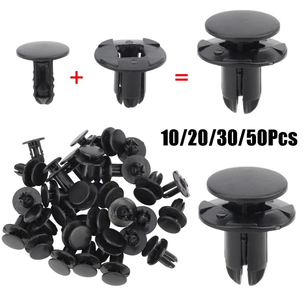 Brand New High Quality Hot Sale 10x Retainer Clips Head Diameter 18mm Length 14mm Nylon Push In Type 865952T500