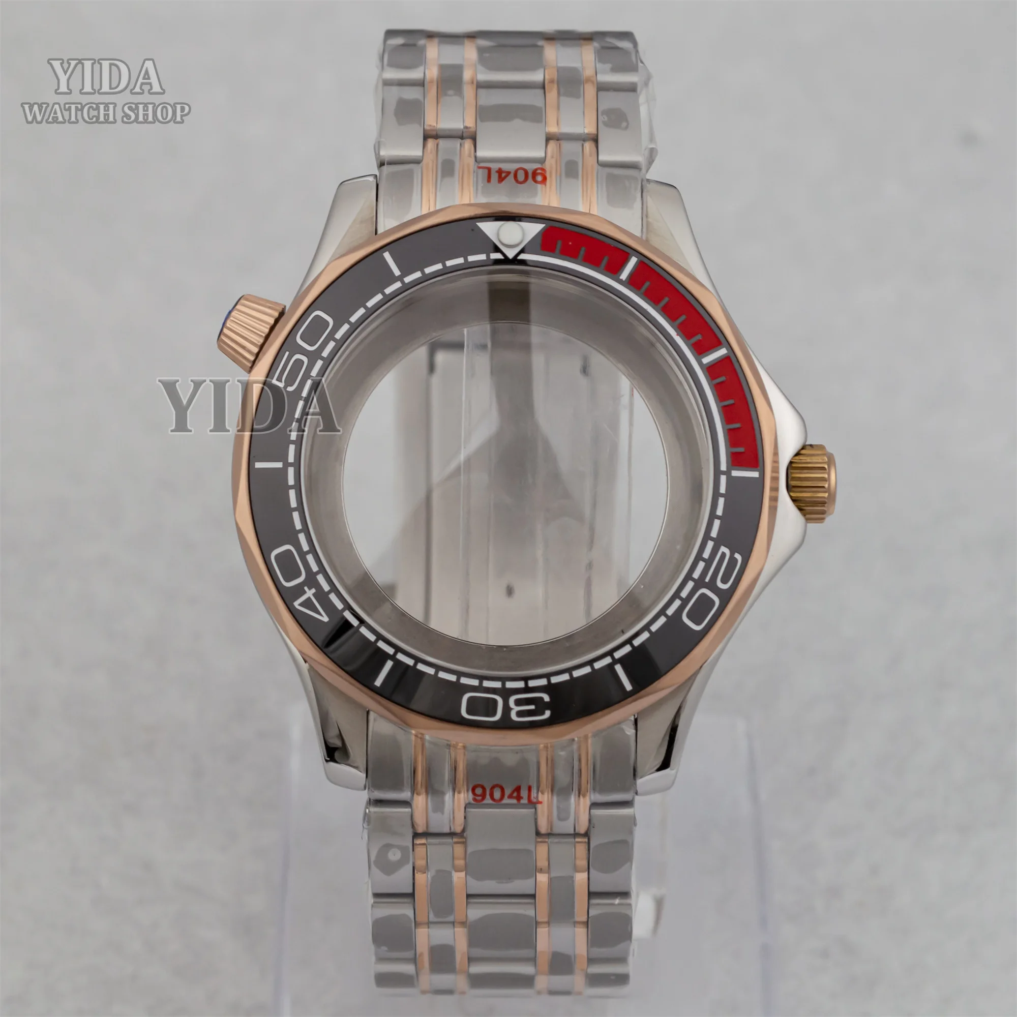 Para Seamaster 300 funda de reloj NH35 de 41MM pulsera de acero inoxidable 10ATM resistente al agua ajuste NH36 accesorios de reloj de movimiento reemplazar