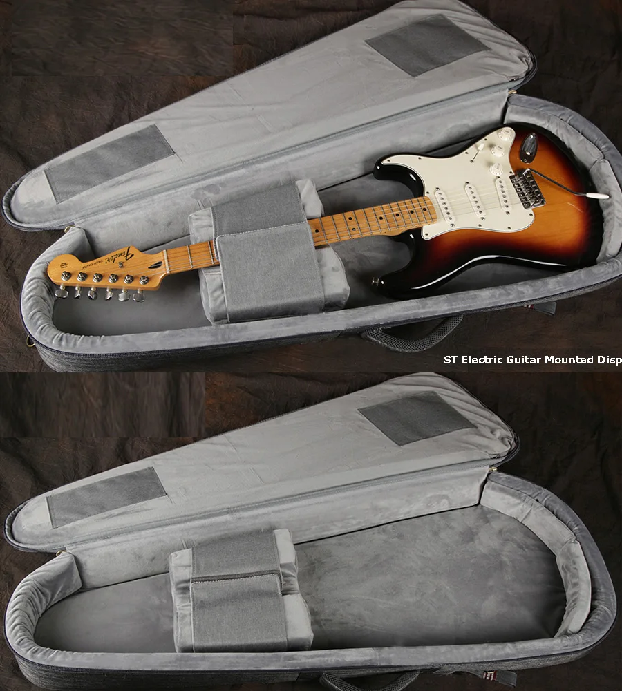 Fastshipping Electric Guitar Bag Thickened cotton plus velvet waterproof personality rock electric bass backpack set box bag box