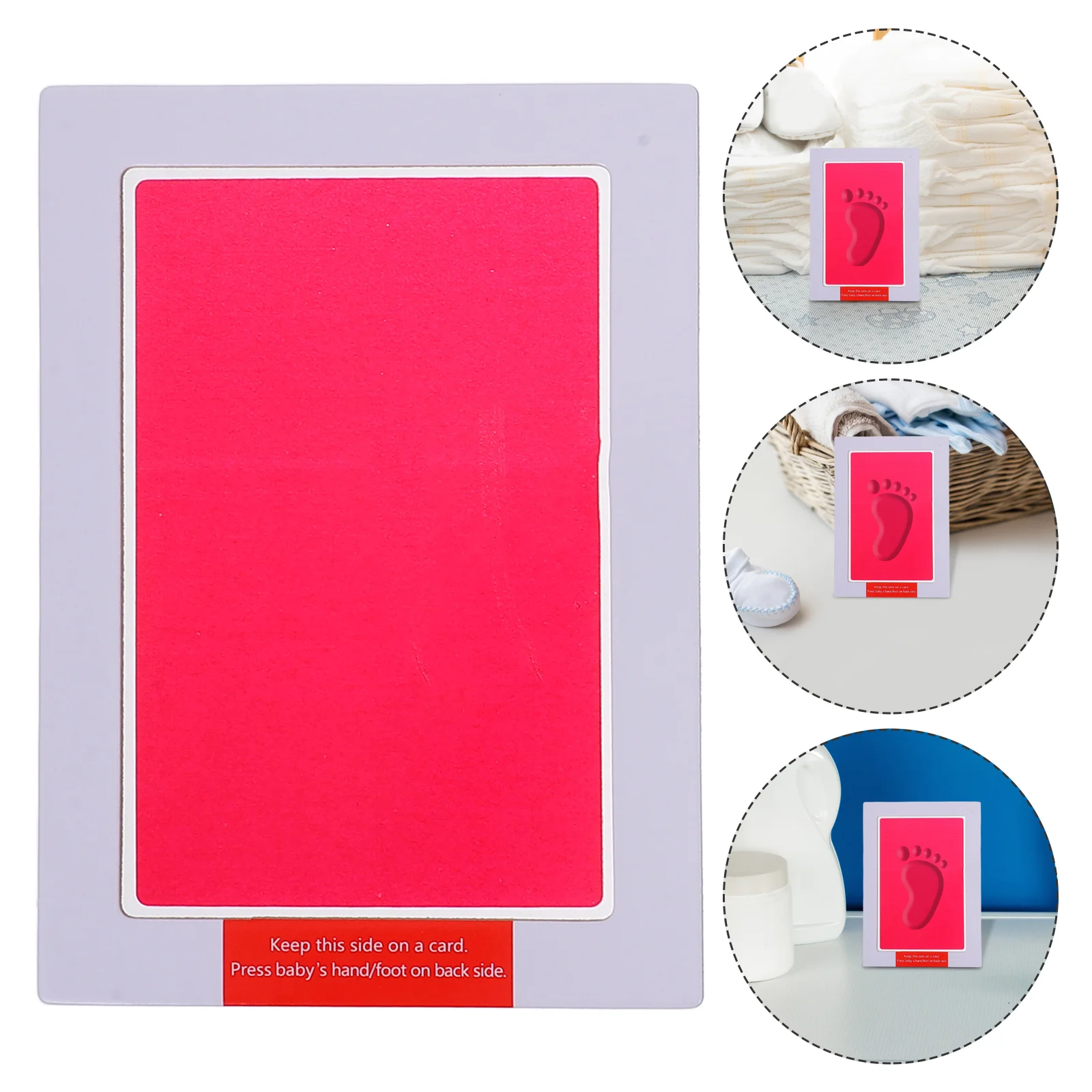 

Inkless Handprint Pad Craft Pads for Stamping Newborn Footprint Kit Red Fingerprint Ordinary Hooks