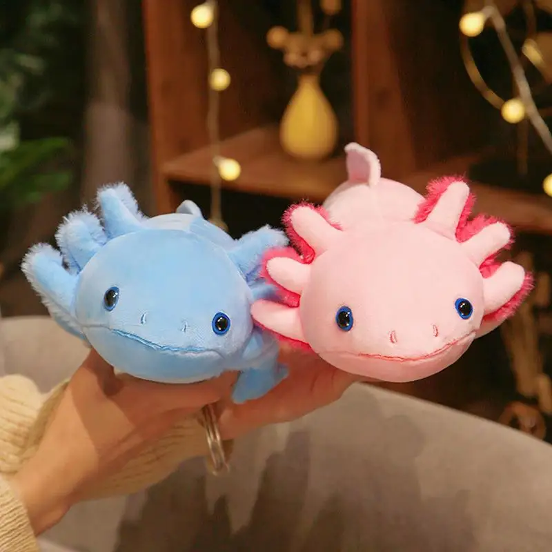 Juguete de peluche Axolotl para niños, almohada de Animal de peluche suave, muñeca de dinosaurio Hexagonal, regalo de cumpleaños, colección de fanáticos