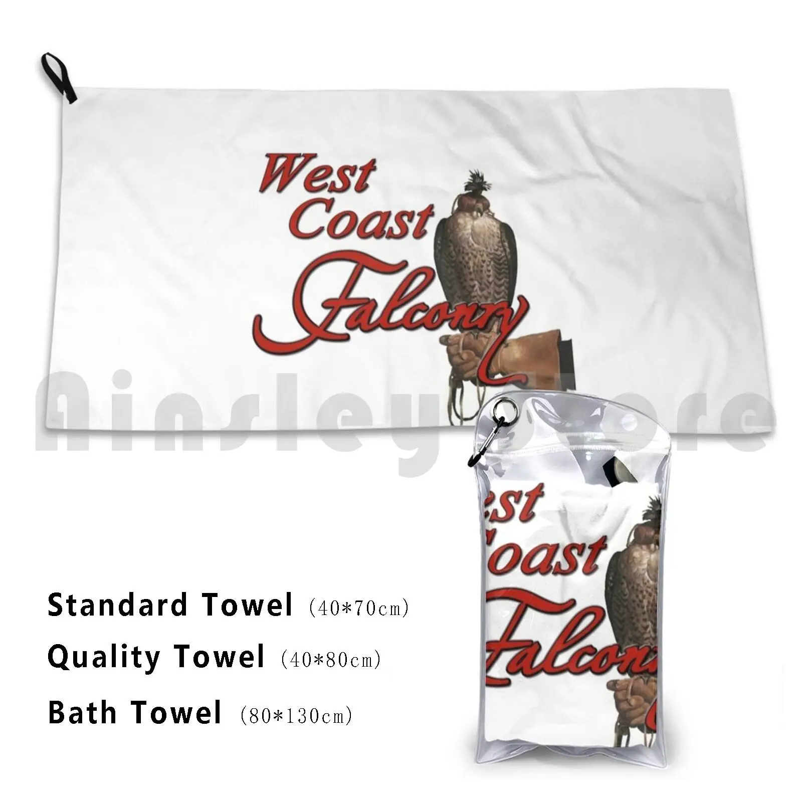 Nuestro logotipo original Toalla de baño Cojín de playa Falconry Costa Oeste Falconry Falcons Hawks