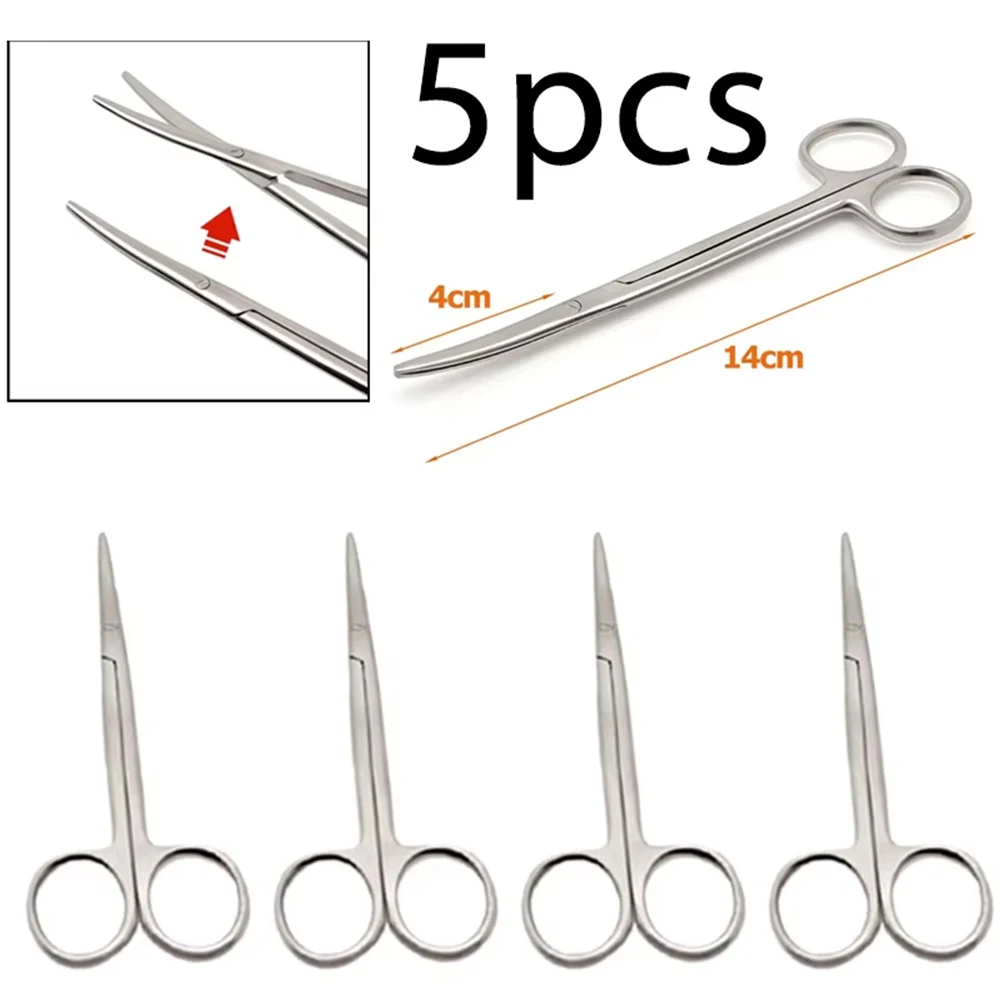 

5pcs 14Cm Tc Metzenbaum Scissors Curved for Delicate Tissue Cutting Tonsil Procedures Blunt Narrow Tips Ideal for Surgical