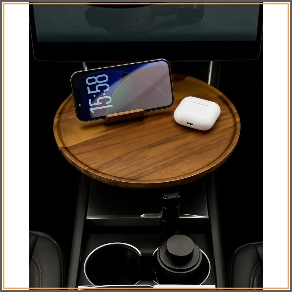 

360° Rotating Car Desk for Laptop, Cup Holder Table, Anti-Slip Mat, Compatible with Most Vehicles