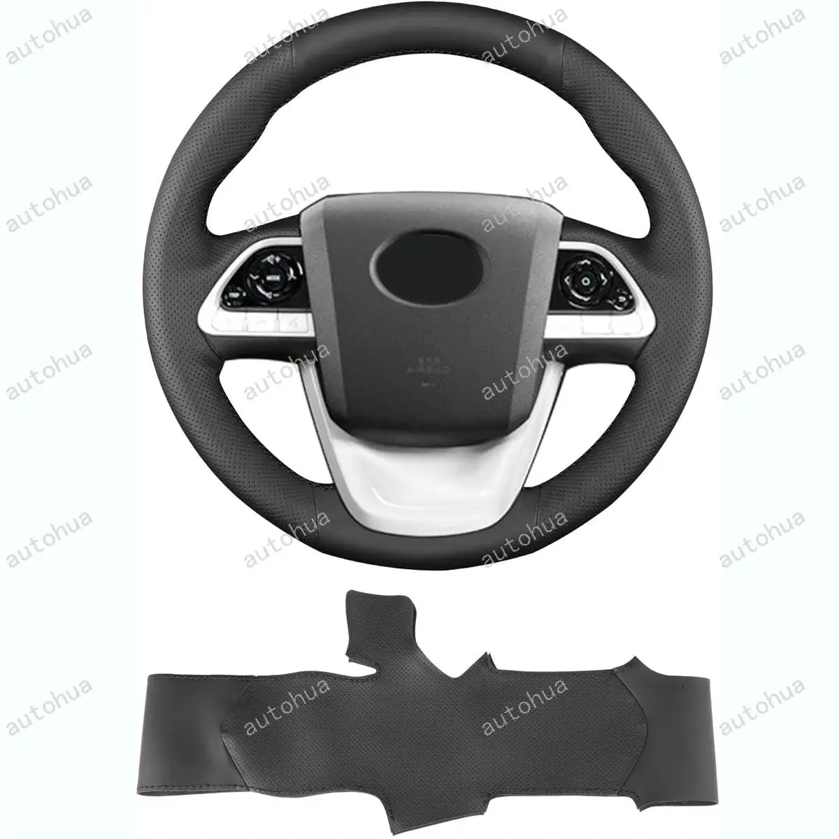 

Hand-Stitch Steering Wheel Cover for Toyota Prius 2016 2019/Prius Prime 2017/Prius Plug-in Hybrid 2017/Mirai 2016 Non-Slip