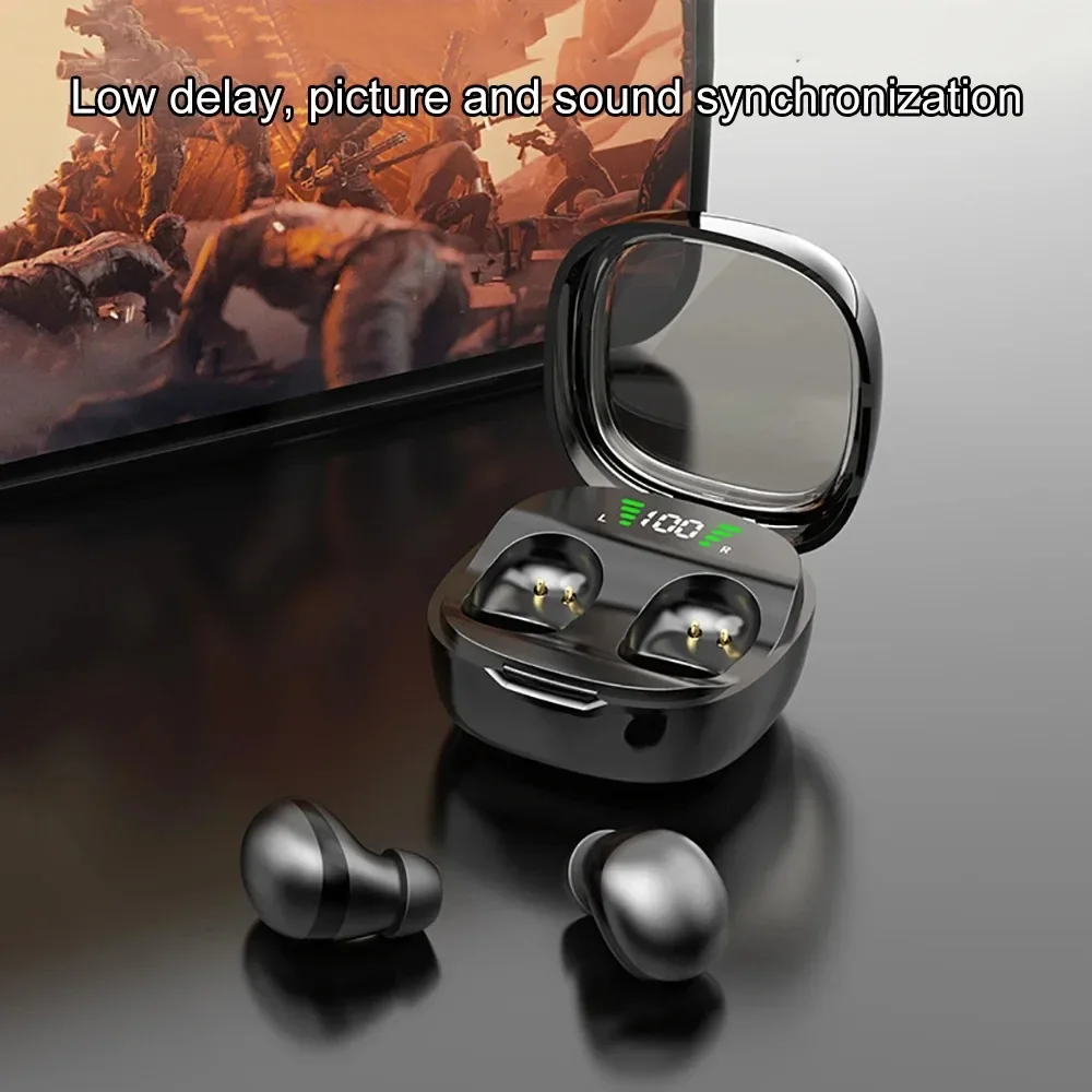 보이지 않는 Bluetooth 5.3 헤드폰 수면 이어폰 HiFi 스테레오 무선 헤드셋 Xiaomi Huawei 용 소음 감소 이어 버드 썸네일 3