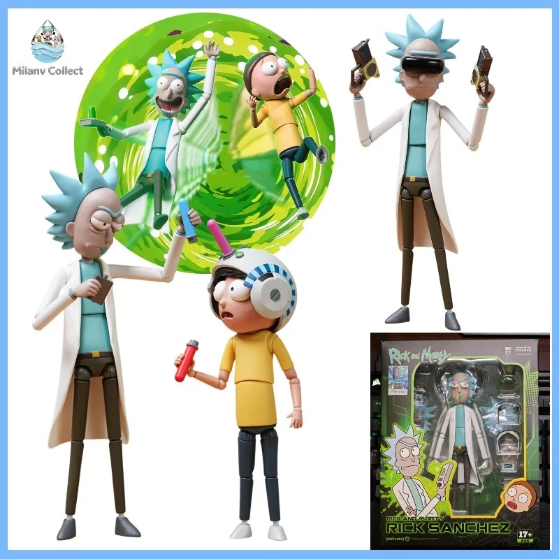 Oryginalna figurka FONDJOY Rick and Morty 1/12 z ruchomymi stawami, kolekcjonerski model z kreskówki, zabawka do ekspozycji na biurku, prezent dla fanów.