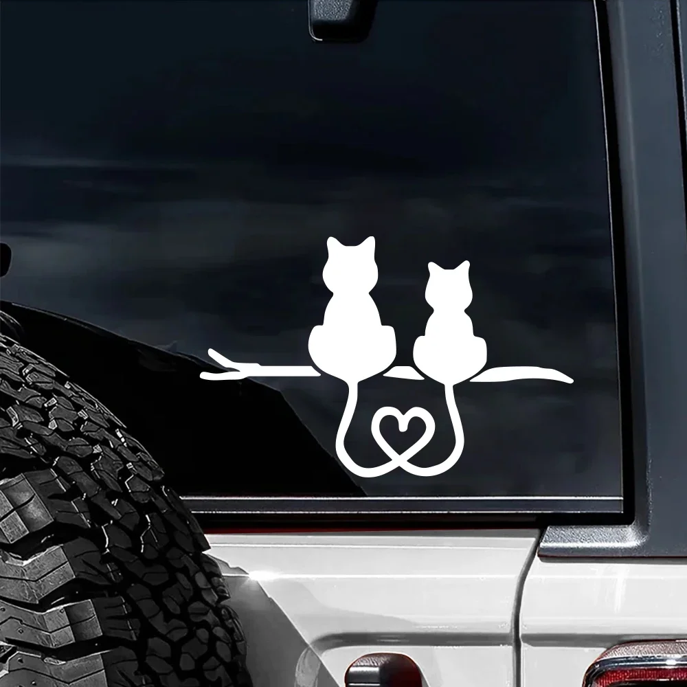 Car Creative Lover Cats Stickers Universal Window Decoration Decor Decal for Audi BMW Benz Renault Volkswagen Honda Toyota Honda