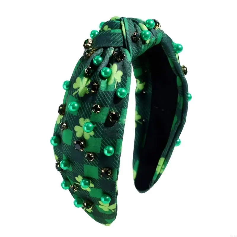 2026 New Festival Irish Themed Knot Hairband for Saint Patrick's Day Celebration Comfortable Stylish Headwear Accessory