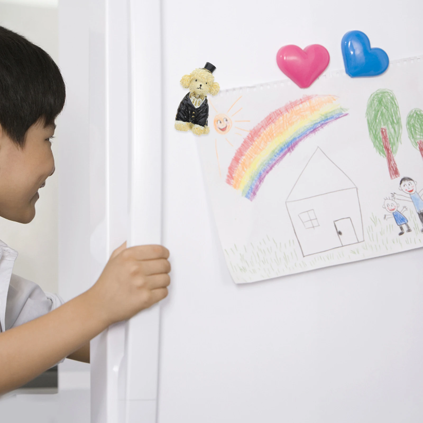 

2Pcs Cute Dog Refrigerator Magnets Cartoon Fridge Stickers Kitchen Decor Household Magnetic Decoration Lovely Fridge Magnet